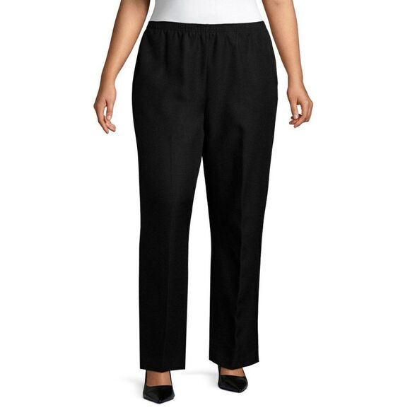 Karen Scott Women Petite Straight Pants Black PP - Picture 1 of 6